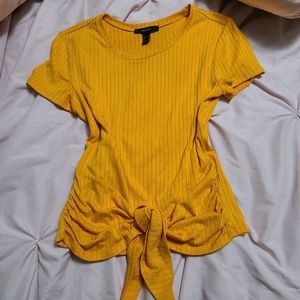 Tie front short sleeve top